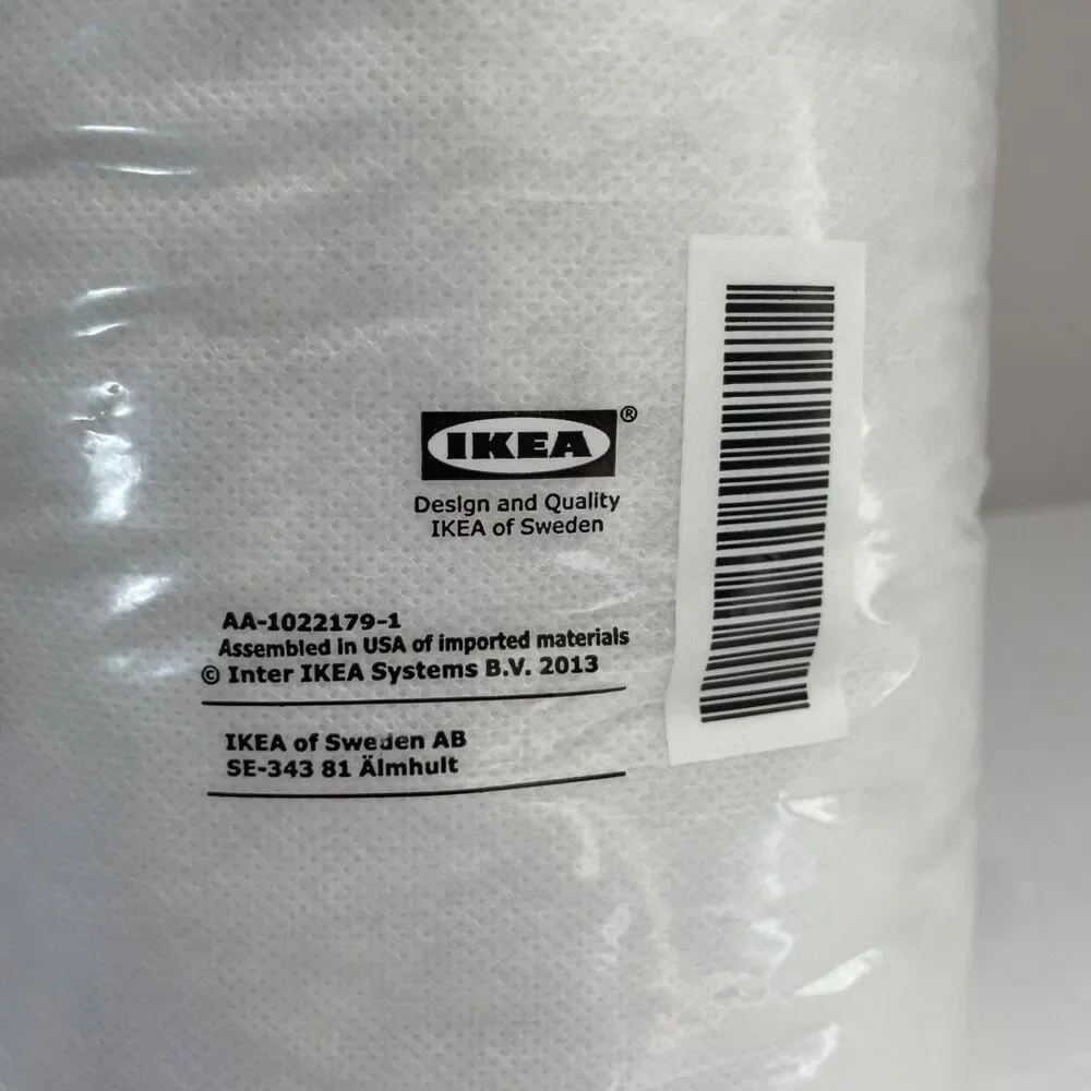 Ikea Slan Softer Lightweight Pillow White Standard Queen 20x26 Machine Washable